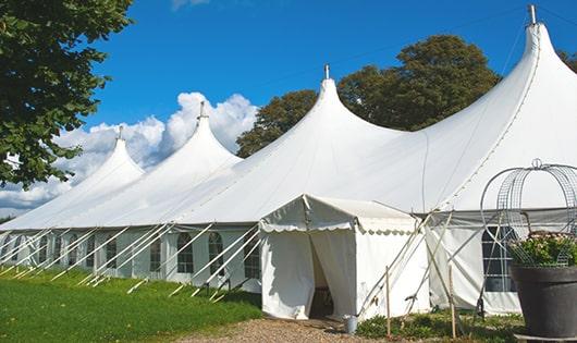 multiple portable restrooms for large-scale outdoor events, ensuring availability for all guests in Rockwood, TN